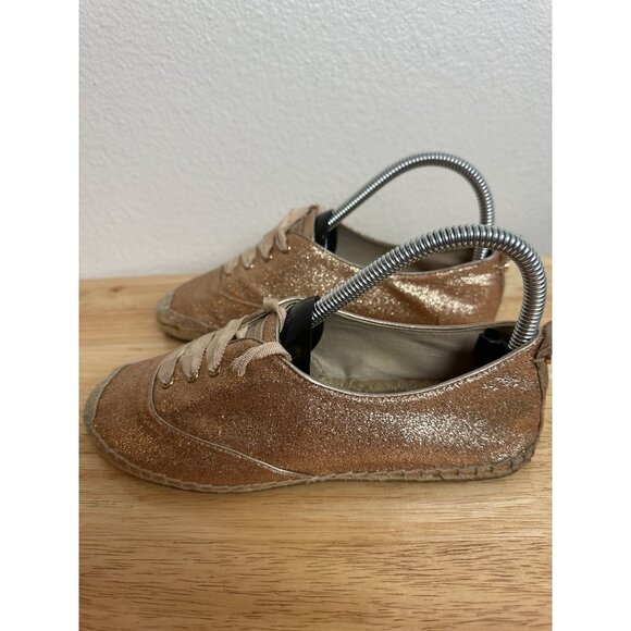 Coach Women's  Gold Glitter Espadrille Sneakers Size 6 - Picture 6 of 7